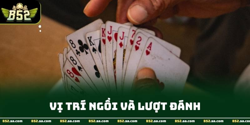 Giao diện bàn bài liêng trực tuyến tại B52 với lượt đánh và bộ hợp lệ 